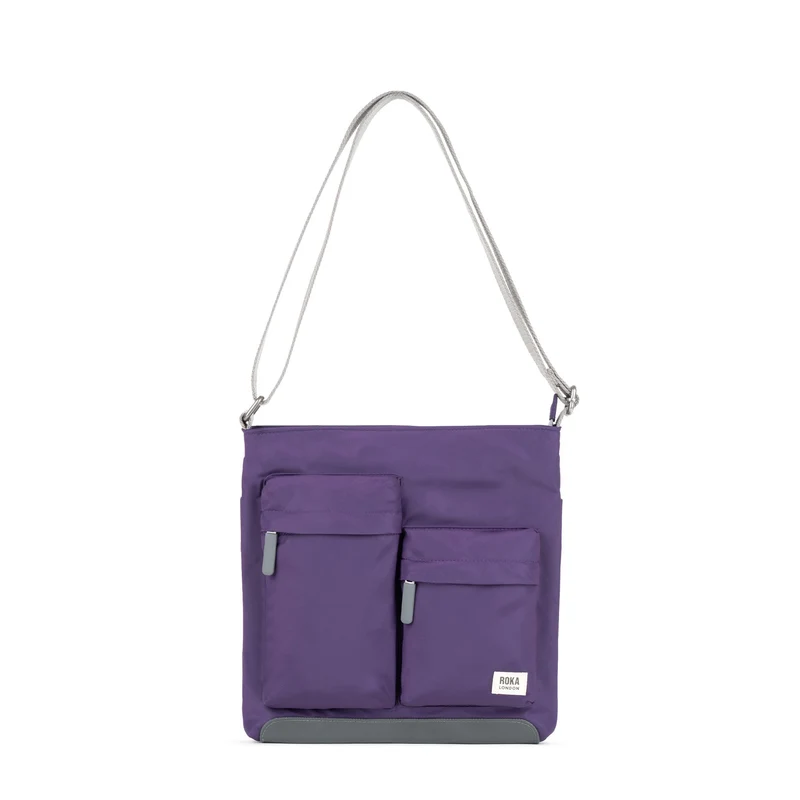 ROKA Kennington M Medium Tas van Gerecycled Nylon - Majestic Purple