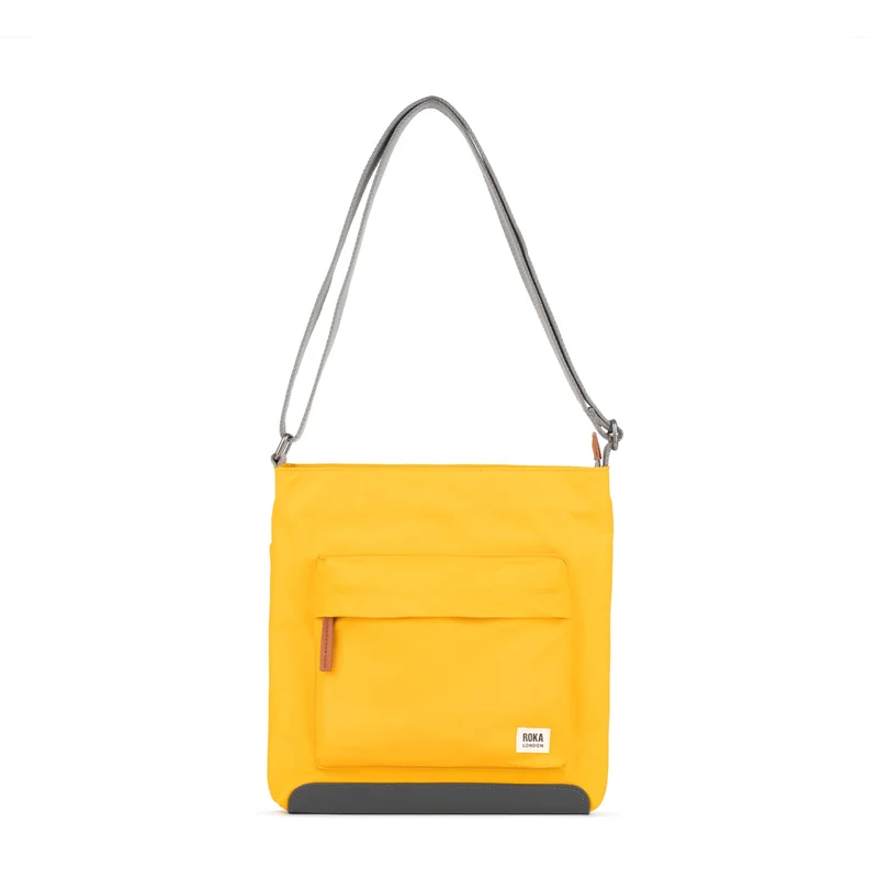 ROKA Kennington B Medium Gerecyclede Nylon Tas - Saffraan