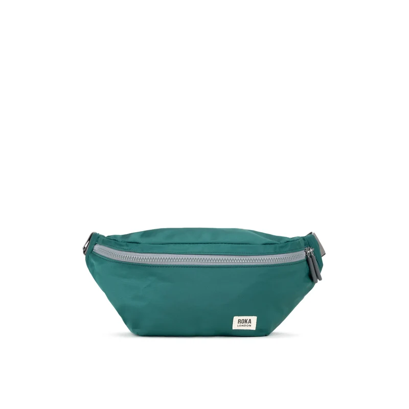 ROKA Jubilee Medium Gerecyclede Nylon Tas - Blauwgroen