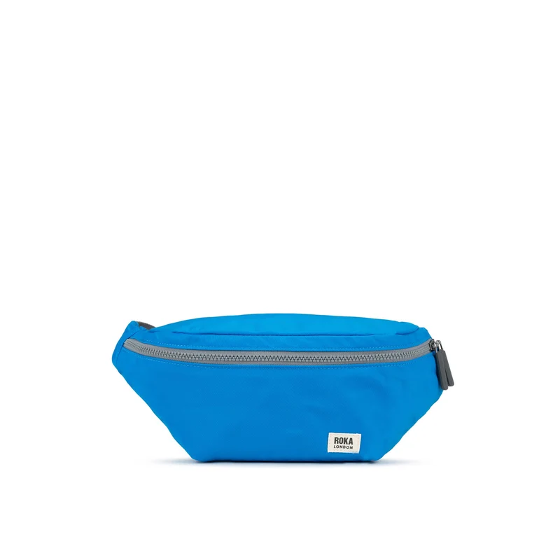 ROKA Jubilee Medium Gerecyclede Nylon Tas - Neon Blauw