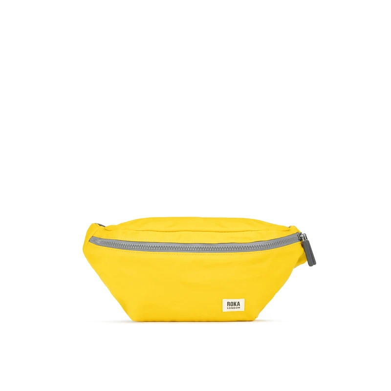 ROKA Jubilee Medium Gerecyclede Nylon Tas - Mosterd