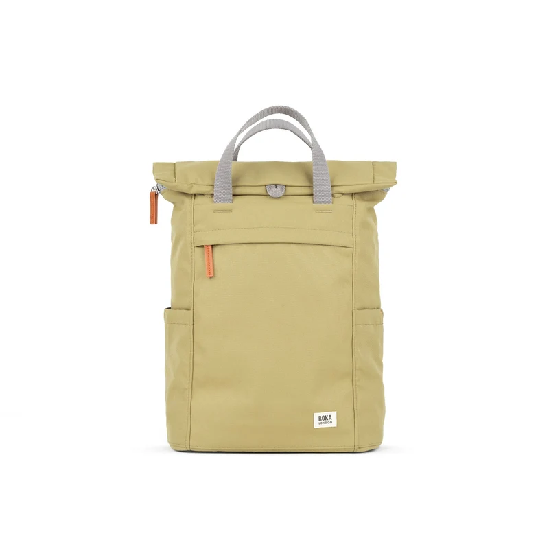 ROKA Finchley Een kaki middelgrote tas van gerecycled canvas