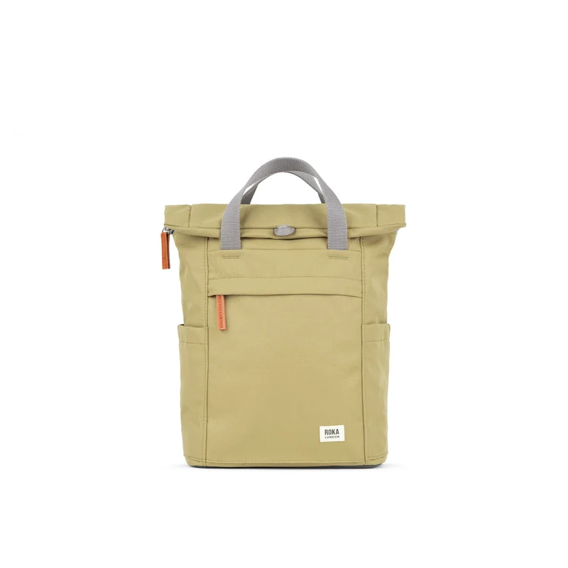 ROKA Finchley Een kleine kaki tas van gerecycled canvas