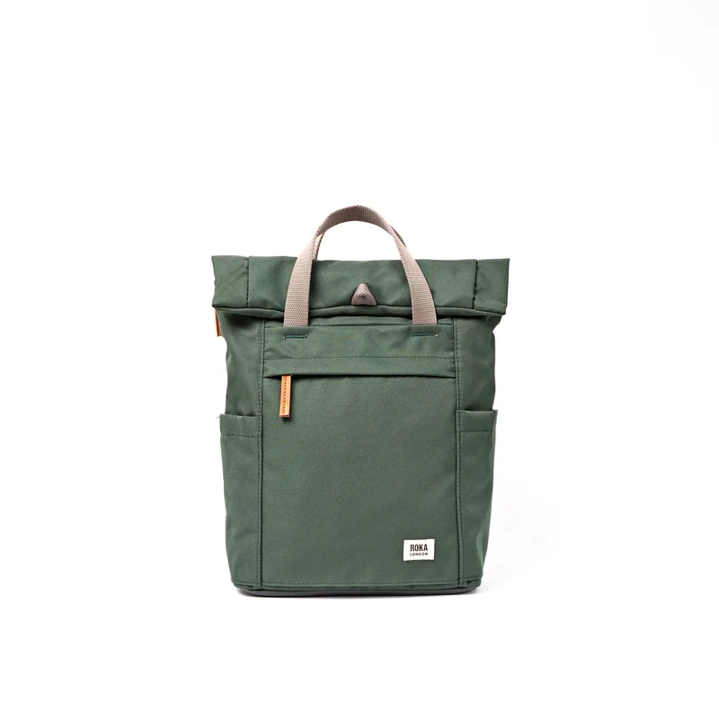 ROKA Finchley Een kleine tas van gerecycled canvas met een onweersthema