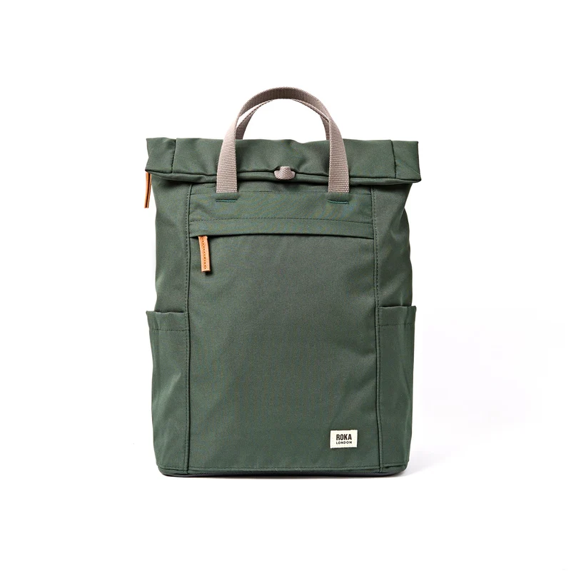 ROKA Finchley Een grote tas van gerecycled canvas met een onweersthema