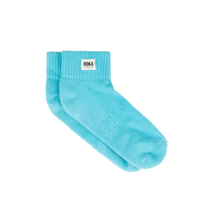 ROKA Wembley Biologisch Katoenen Crop Sokken - Aquatic Awe