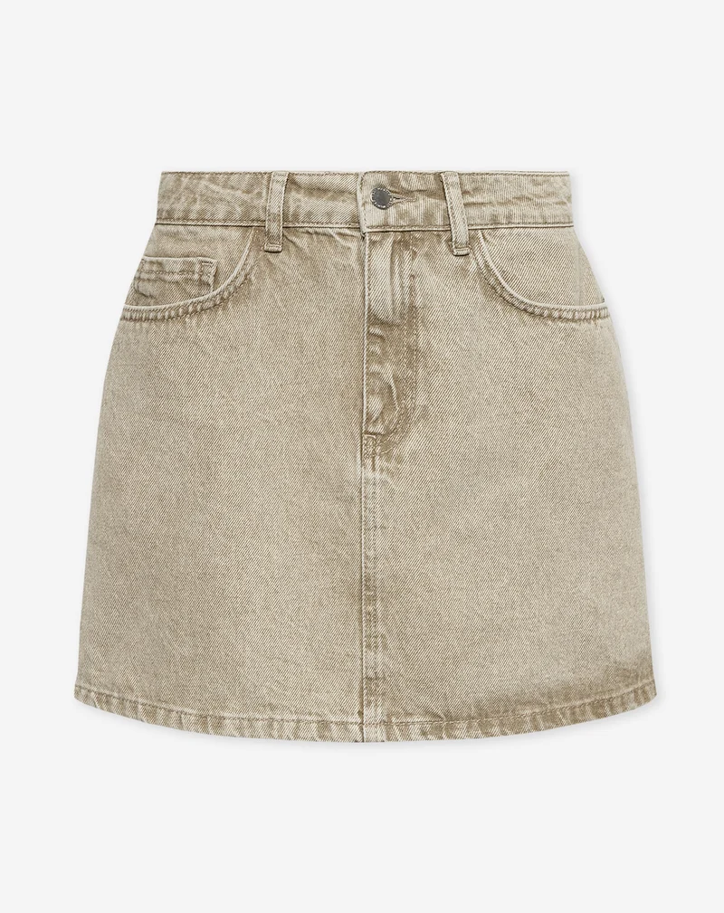 SIERRA DENIM SKIRT BEIGE
