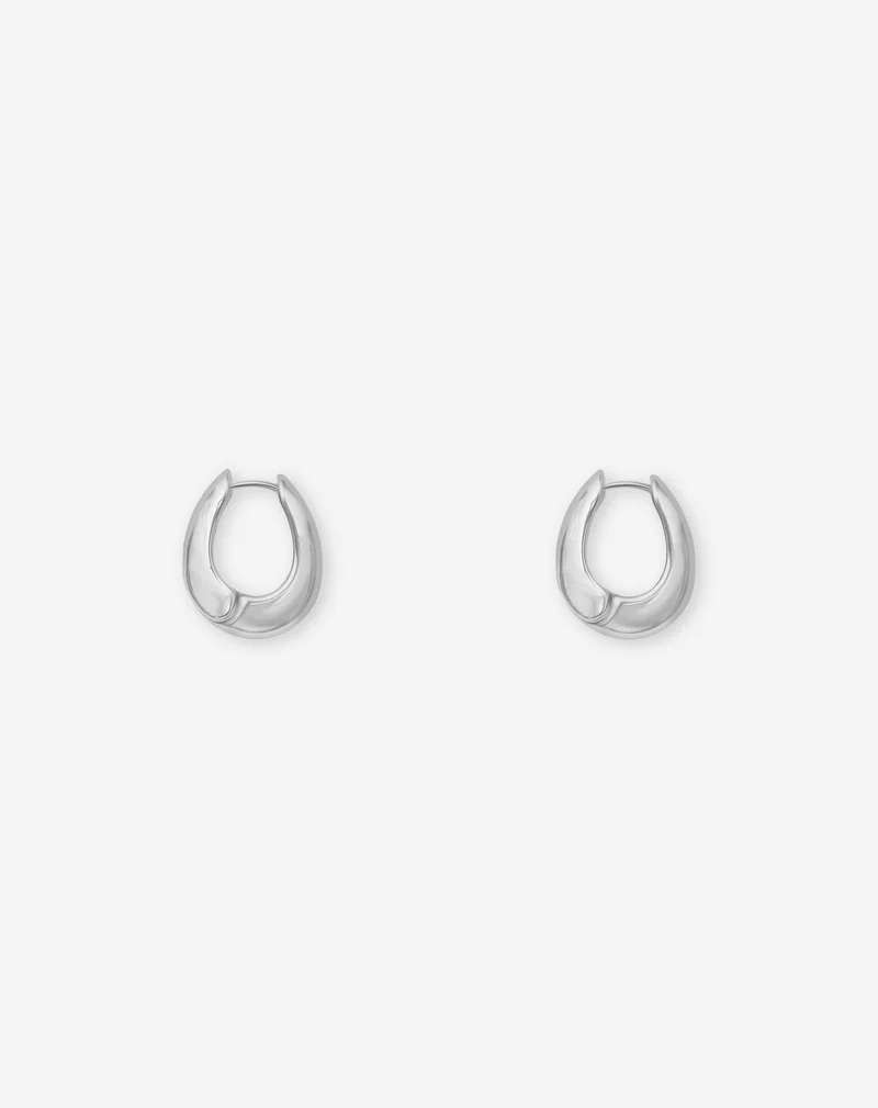 TEARDROP CHUNKY HOOP EARRINGS
