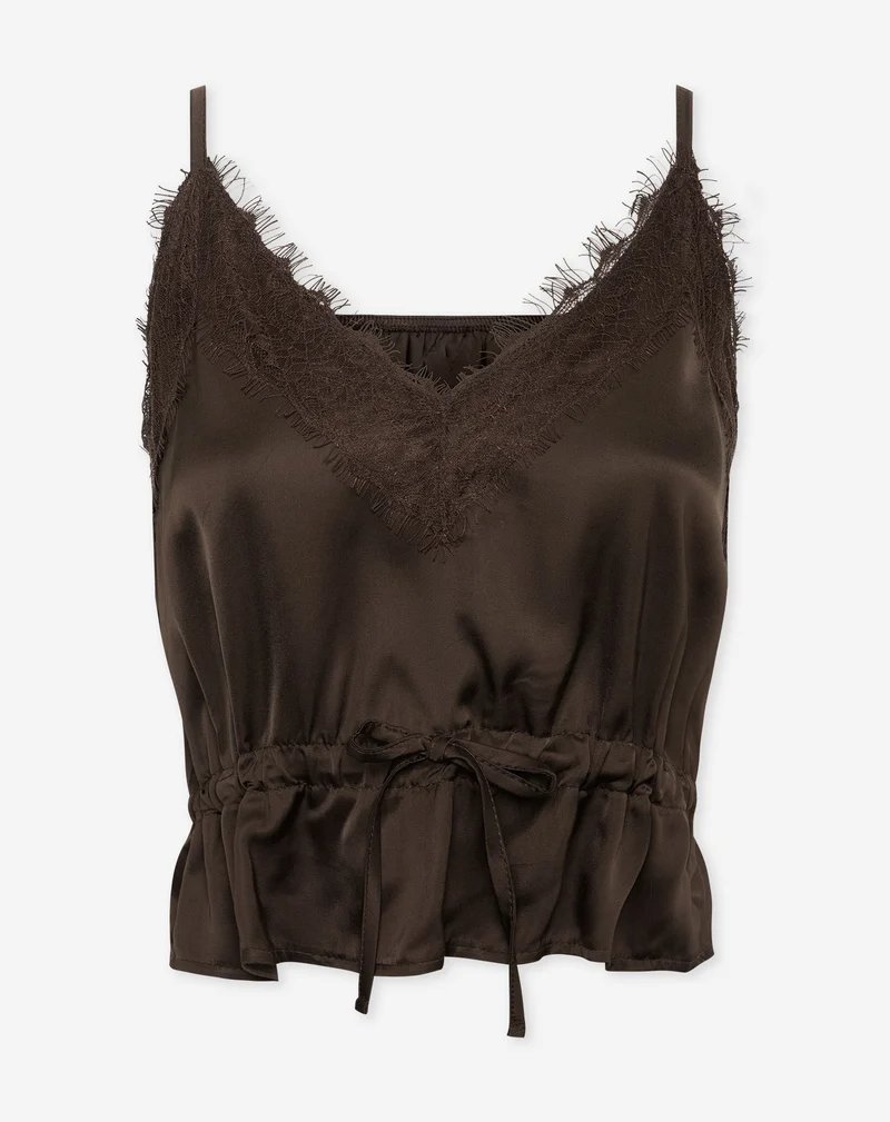 FENNA LACE CAMI TOP BRUIN