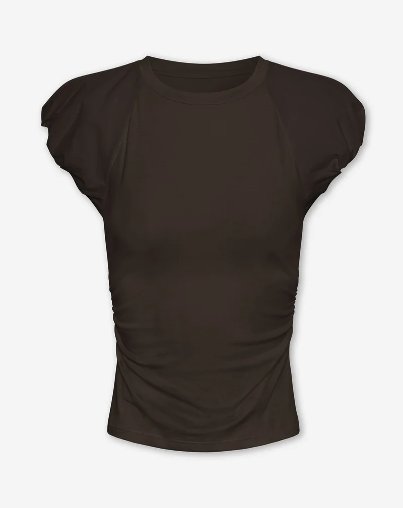 TAMAR BUBBLEHEM SLEEVE TOP BRUIN