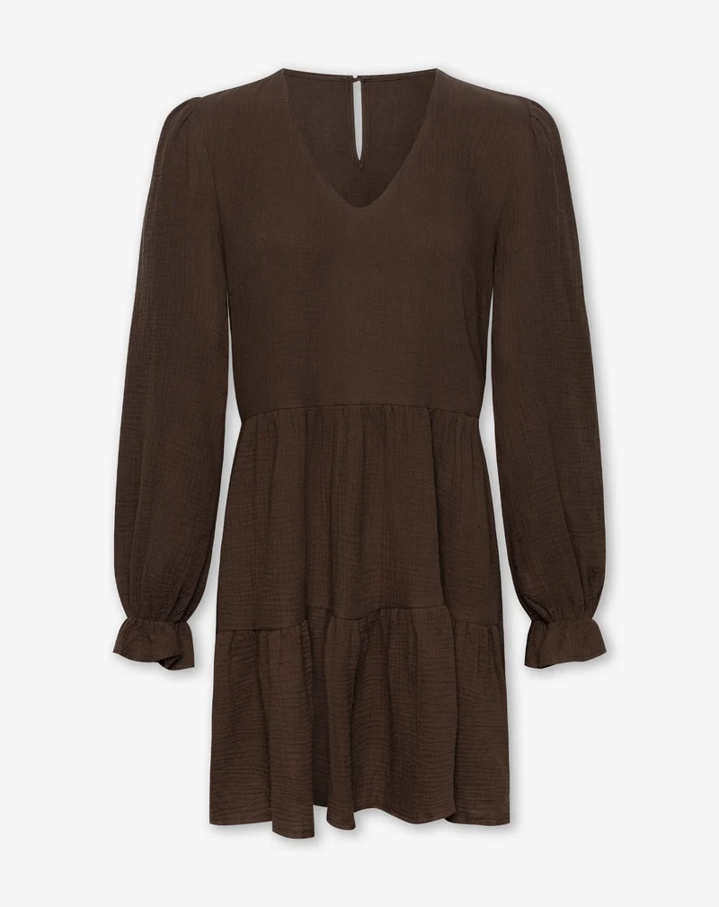 SAMMY MOUSSELINE PANEL DRESS BRUIN