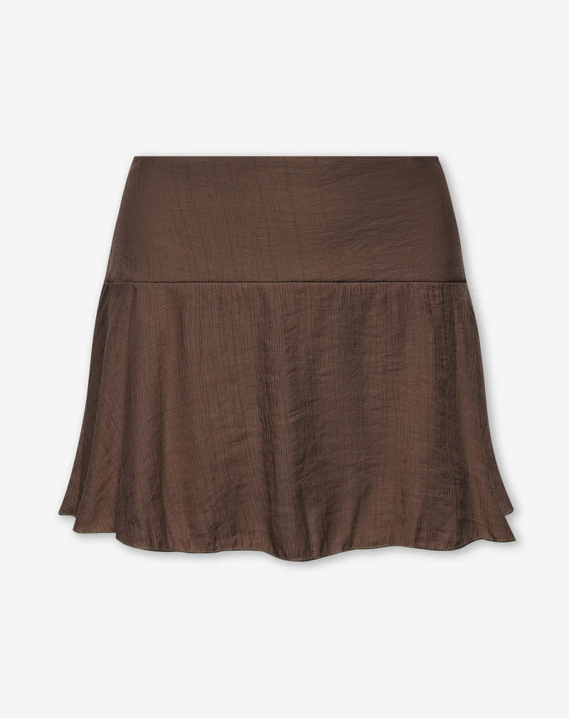 TESSY RUFFLE SKORT BRUIN
