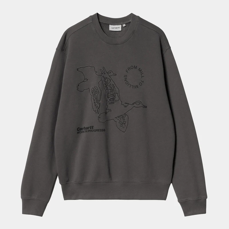 Carhartt WIP Heren Flying Ducks Sweat Top - Grafiet