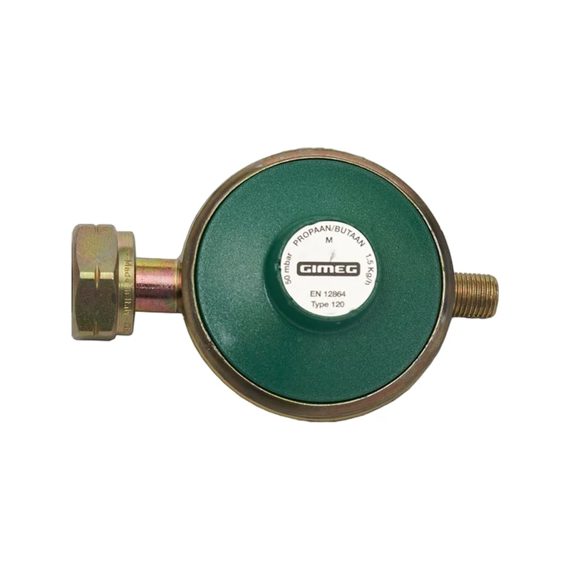 Gimeg gasdrukregelaar Uni. 50 mb Kombi X 1/4 inch l.