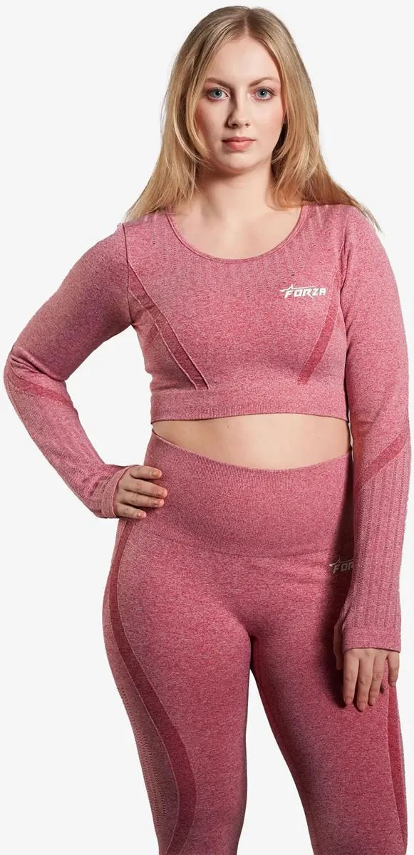 long sleeve seamless crop top