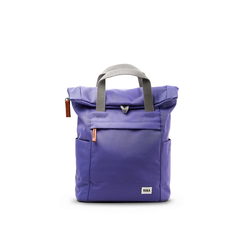 ROKA Finchley Een Peri Purple kleine tas van gerecycled canvas