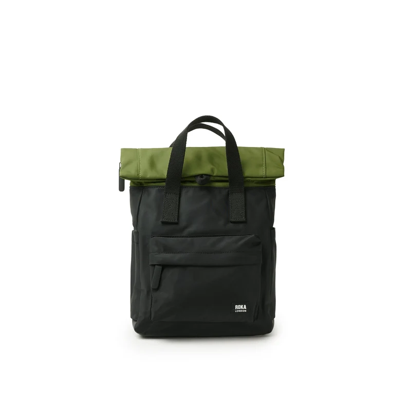 ROKA Creatieve verspilling Canfield B Zwart / Avocado Kleine Tas van Gerecycled Nylon