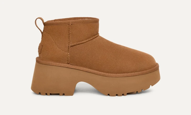 UGG Dames Classic Ultra Mini New Heights Laarzen - Kastanje