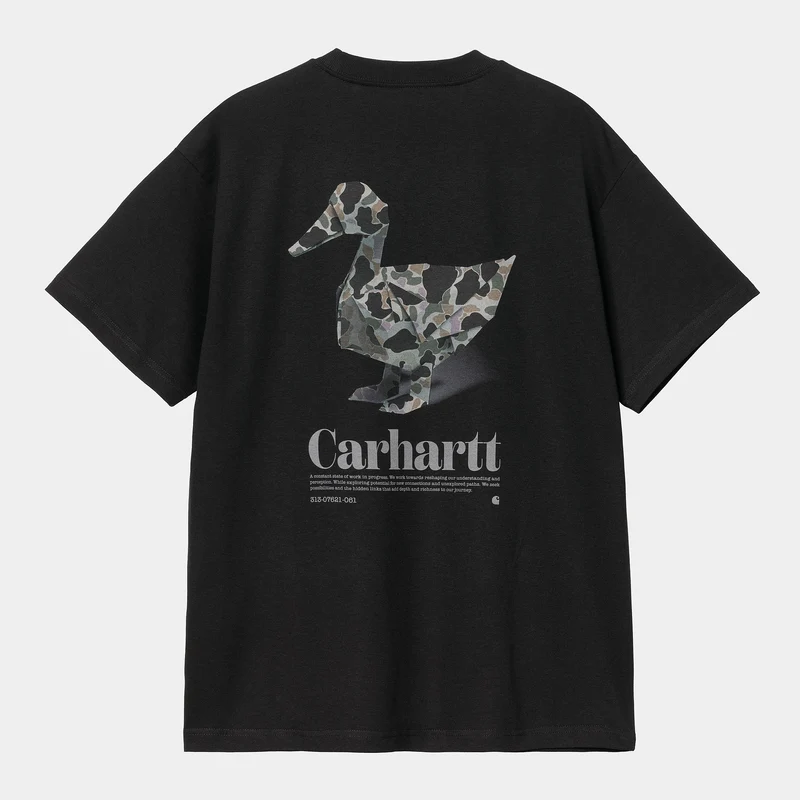 Carhartt WIP Heren Fold Duck T-shirt - Zwart