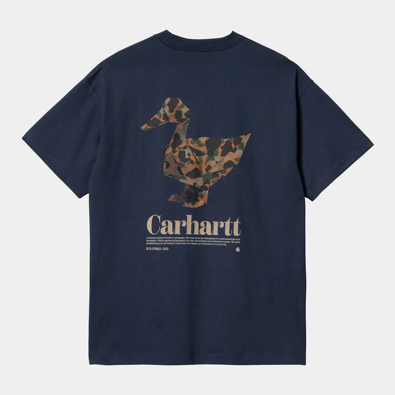 Carhartt WIP Heren Fold Duck T-shirt - Luchtmachtblauw