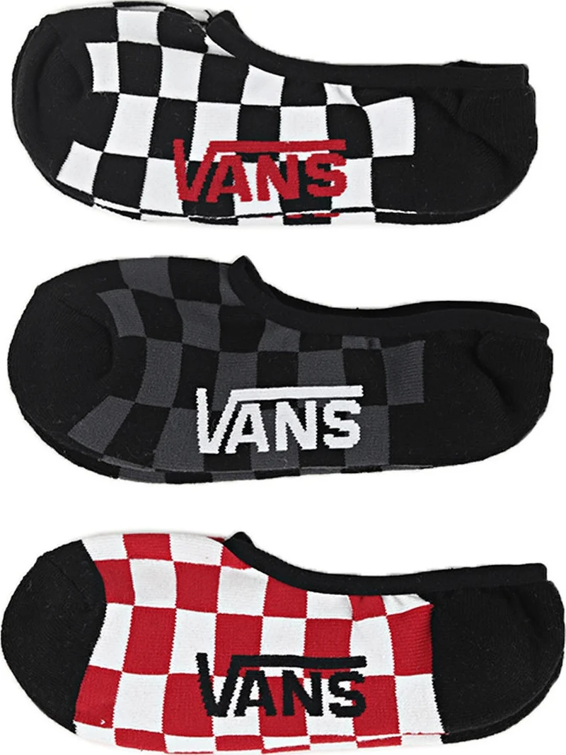 VANS Heren dambord no-show sokken (3-pack)