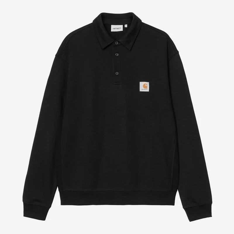 Carhartt WIP Heren Polo Sweatshirt | Zwart