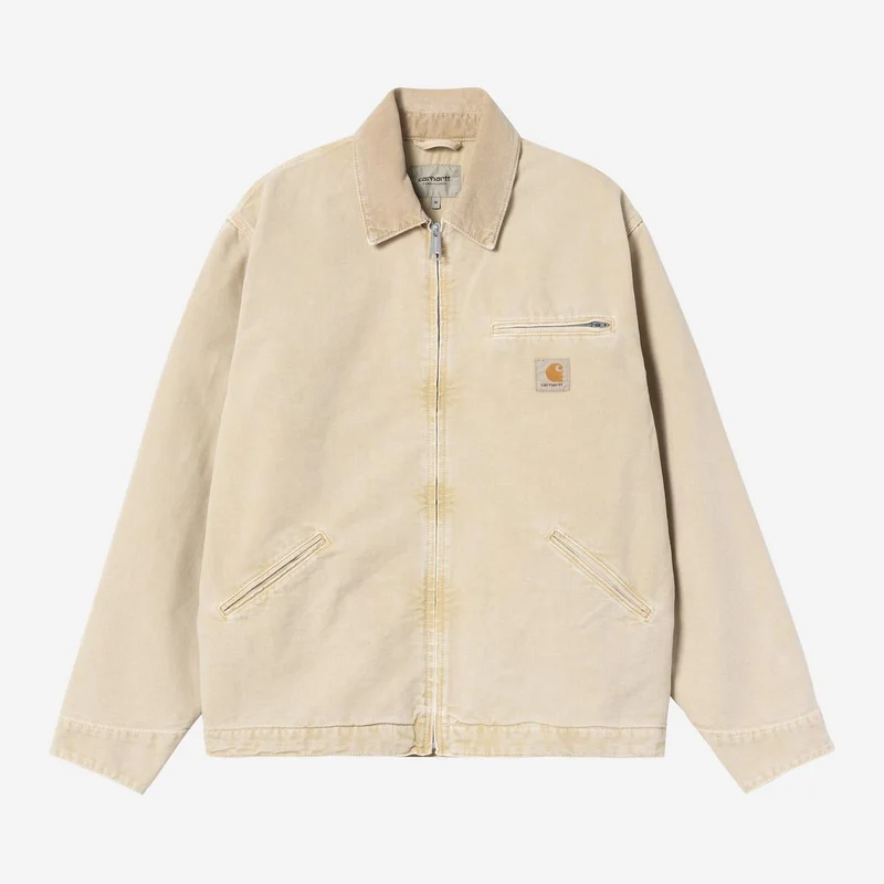 Carhartt WIP Heren Detroit jack | Dusty Hamilton Brown Chalk Wash