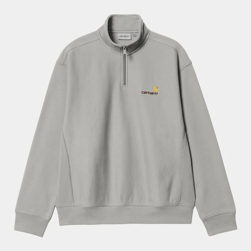Carhartt WIP Heren halve rits American Script Sweatshirt - Marengo