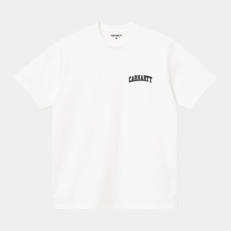 Carhartt WIP Universiteit Script T-shirt met korte mouwen voor heren - wit