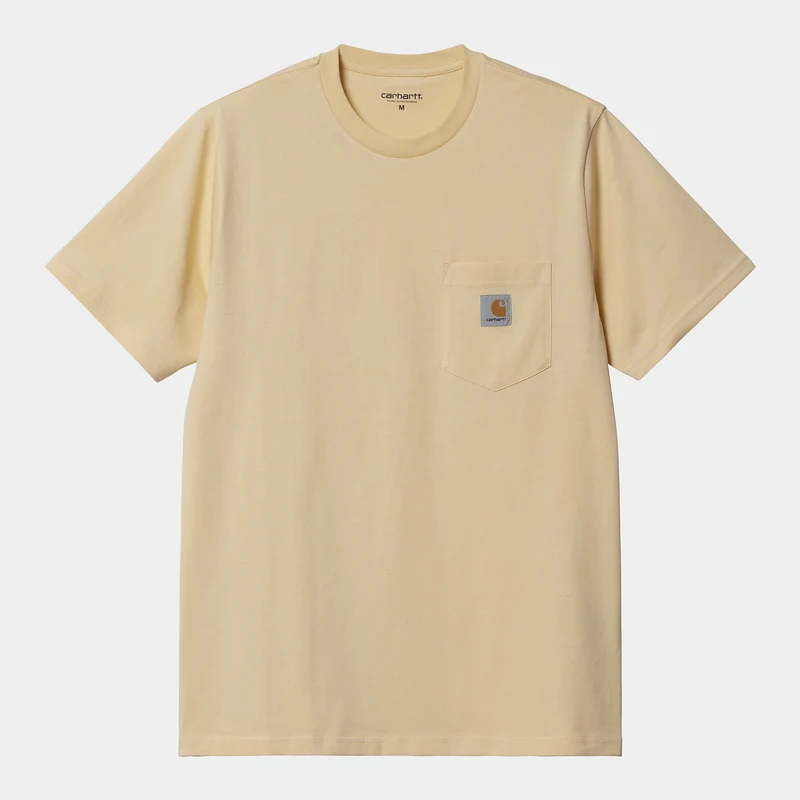 Carhartt WIP Heren T-shirt met zak - Cornsilk