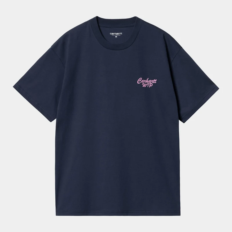 Carhartt WIP HEREN FriendsCoole T-shirt - Luchtmachtblauw / Lichtroze