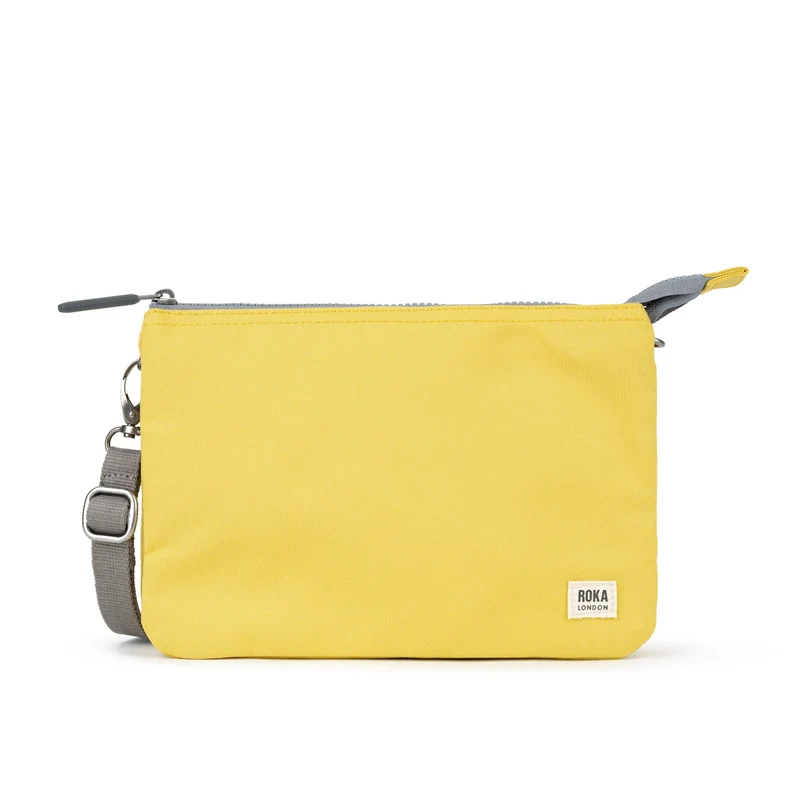 ROKA Carnaby Crossbody XL Lemonade tas van gerecycled canvas