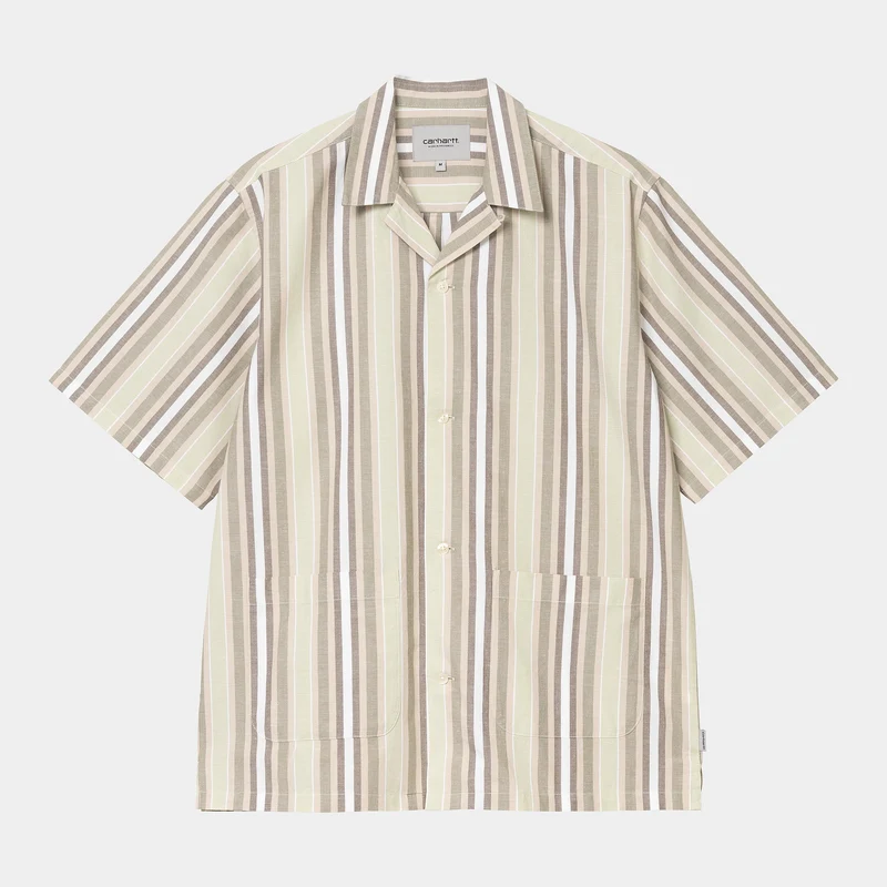 Carhartt WIP Heren Folsey Stripe Overhemd | Licht Olijfgroen