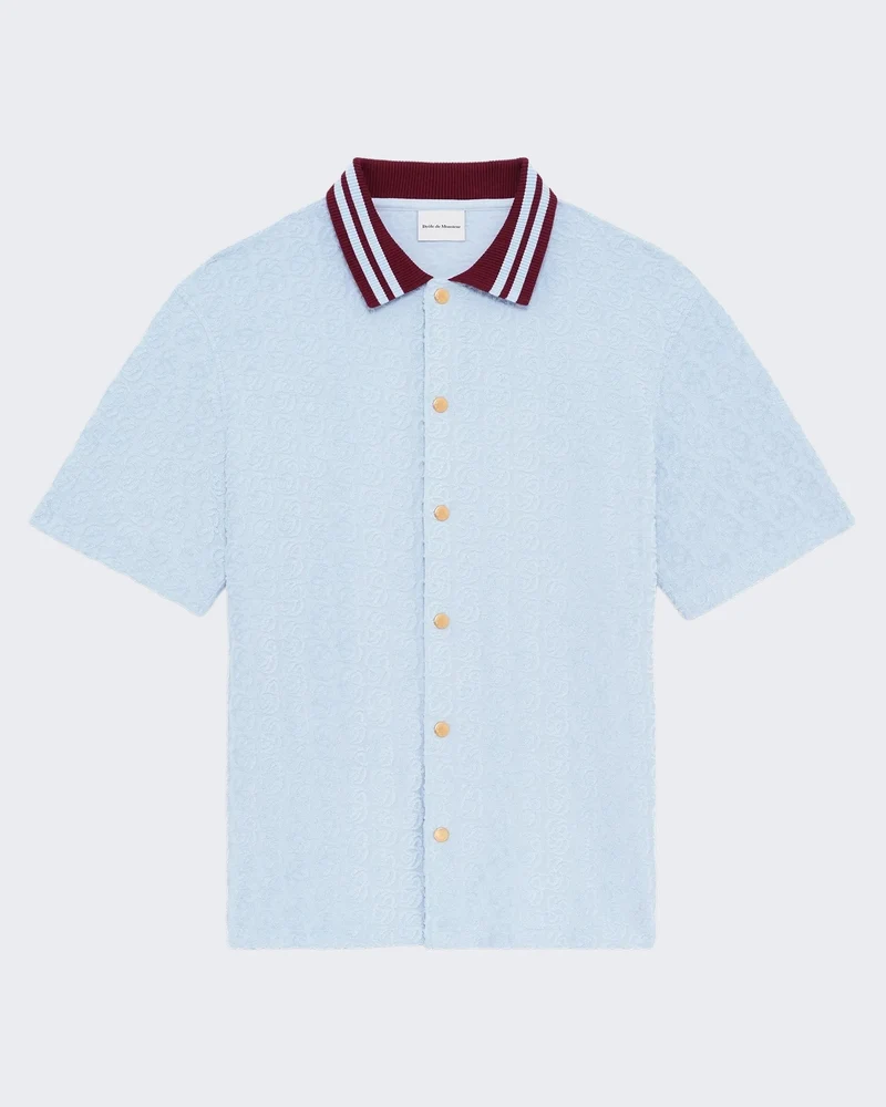 Heren Monogram Shirt Blauw