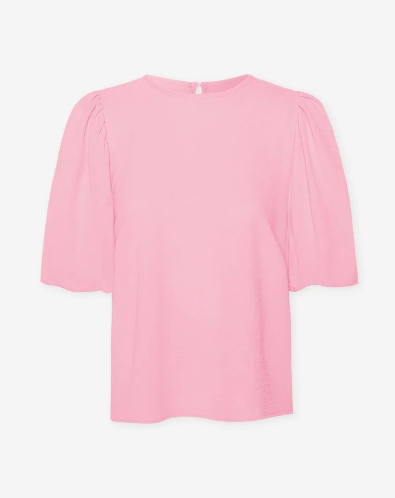 JULIE PUFF SLEEVE TOP HARD ROZE