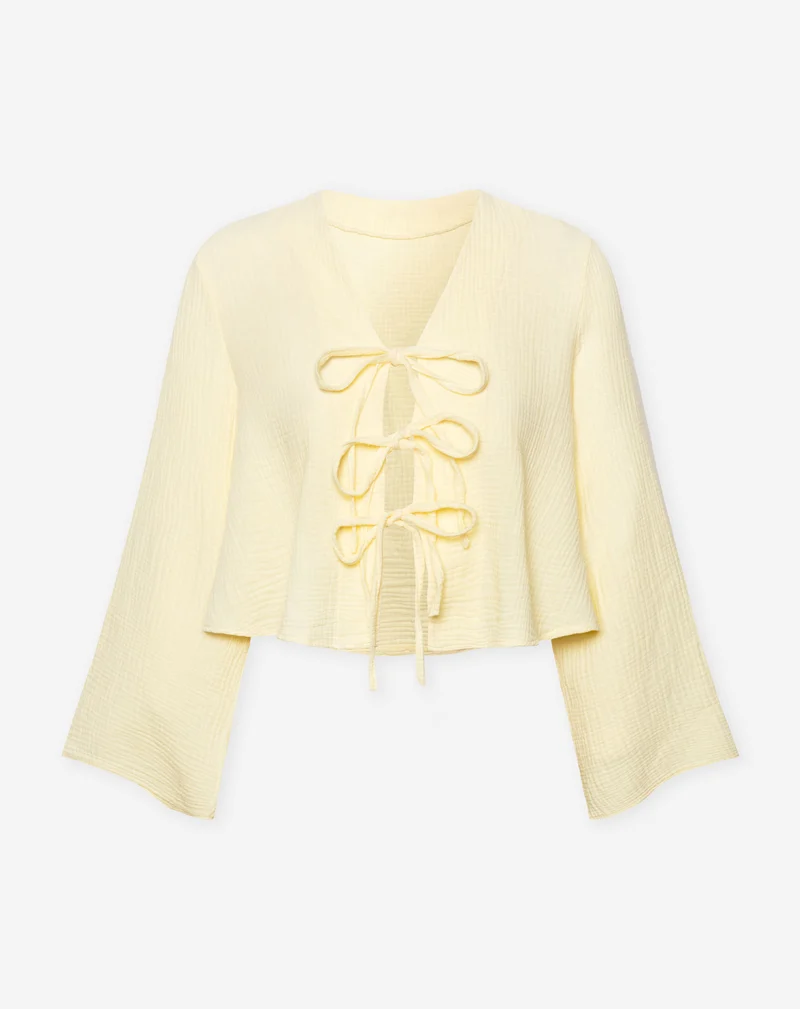 TARA MOUSSELINE TOP BOTERGEEL