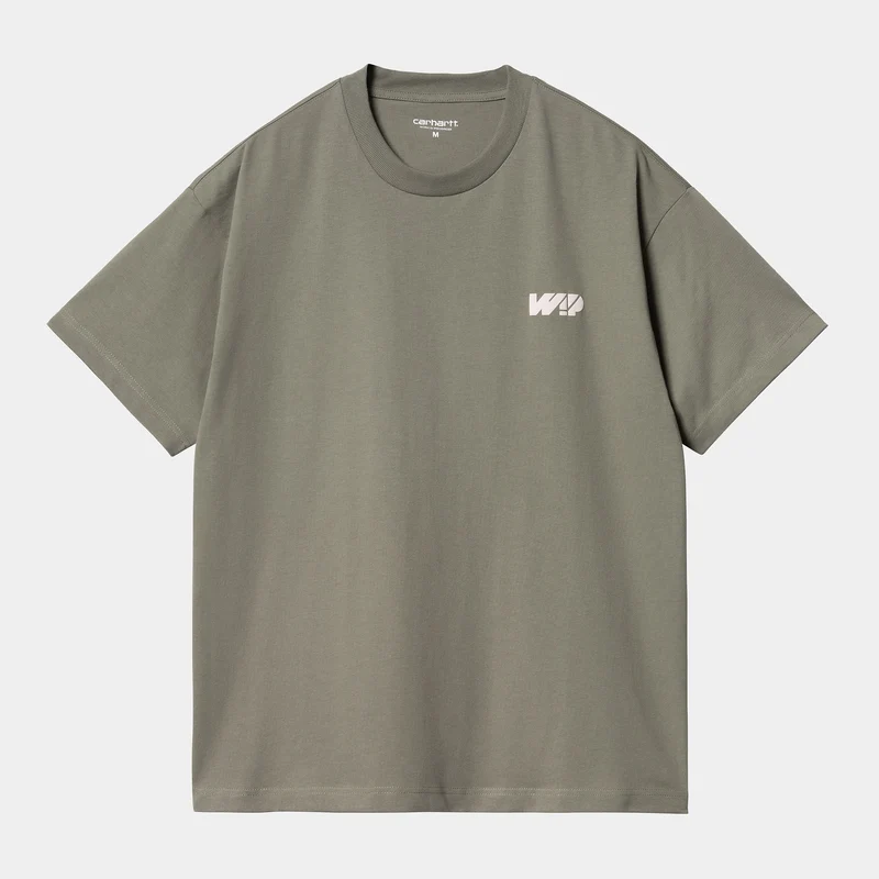 Carhartt WIP Heren Assemble biologisch T-shirt met korte mouwen - rookgroen / natuurlijk