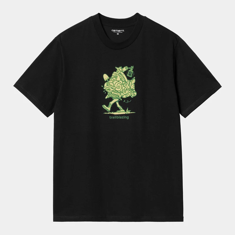 Carhartt WIP Trailblazer biologisch T-shirt met korte mouwen voor heren - zwart