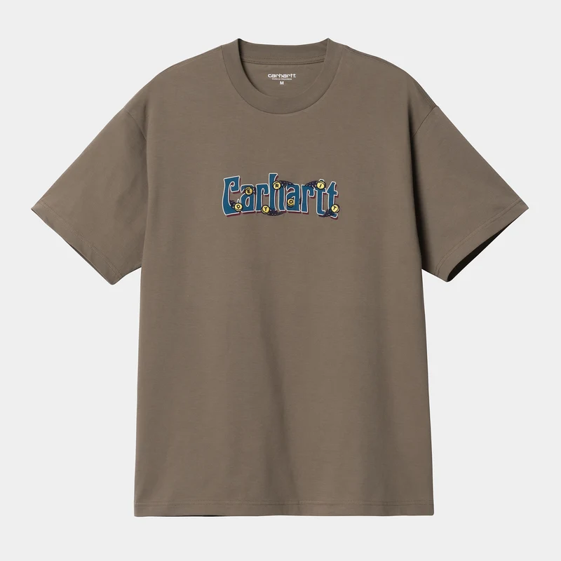 Carhartt WIP Heren Spin Script biologisch T-shirt met korte mouwen - Barista