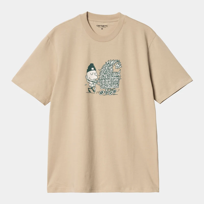 Carhartt WIP Shopper biologisch T-shirt met korte mouwen voor heren - muur