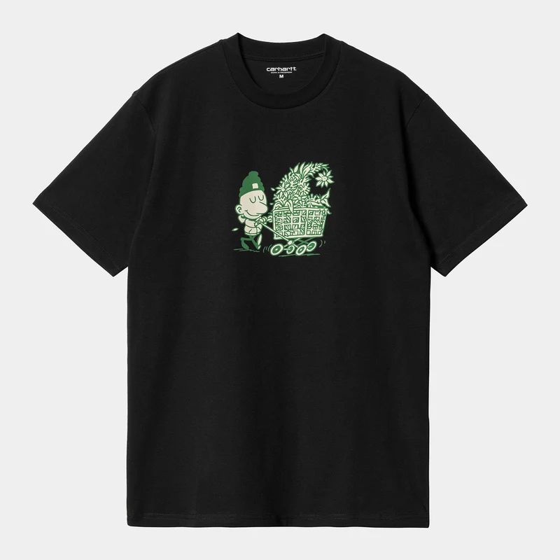 Carhartt WIP Heren Shopper biologisch T-shirt met korte mouwen - zwart