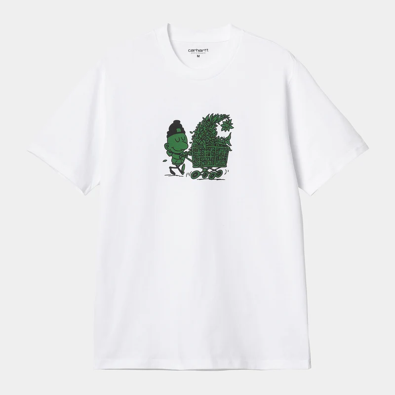 Carhartt WIP Heren Shopper biologisch T-shirt met korte mouwen - wit