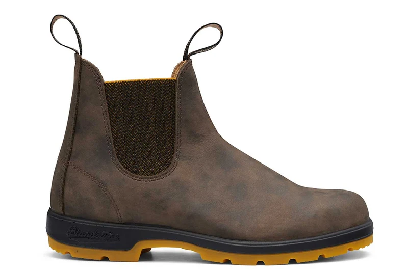 Blundstone Unisex 1944 Classics gewaxt nubuck leer Chelsea Laars | Rustiek bruin mosterd