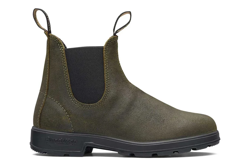 Blundstone Unisex 1615 Originals Gewaxt Suède Chelsea Laars | Donker olijfgroen