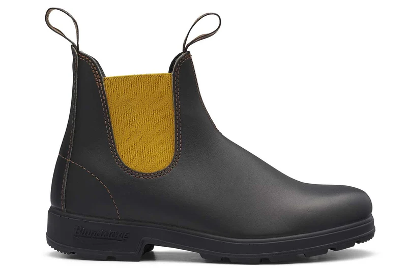 Blundstone Unisex 1919 Originals Volnerfleer Chelsea Laars | Bruine mosterd