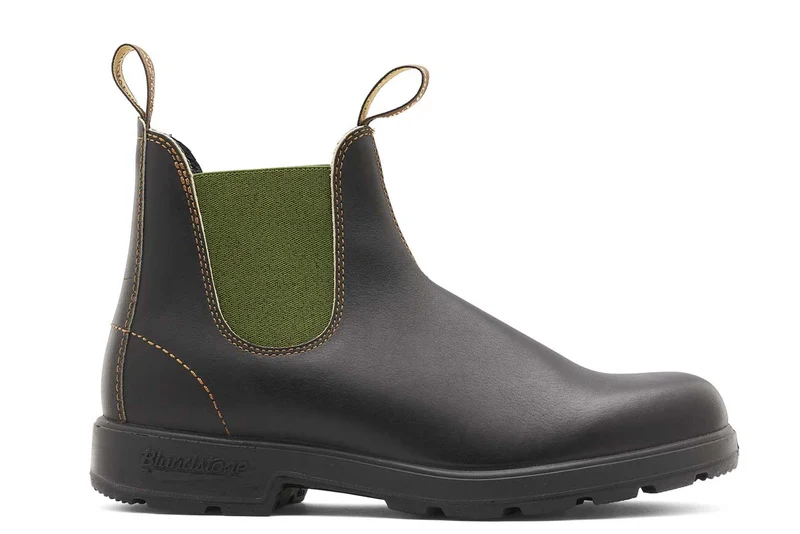 Blundstone Unisex 519 Originals Volnerfleer Chelsea Laars | Stevige Bruine Olijf