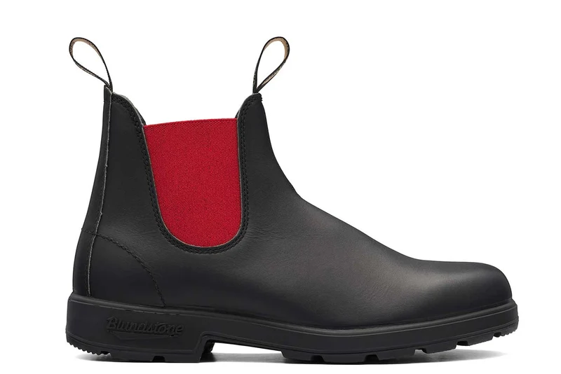 Blundstone Unisex 508 Originals Volnerfleer Chelsea Laars | Zwart Rood
