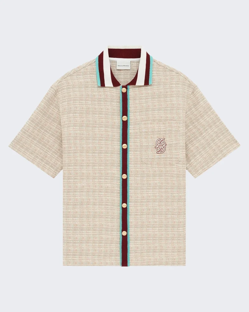 Drole De Monsieur Heren Chemise En Tweed D Miroir overhemd