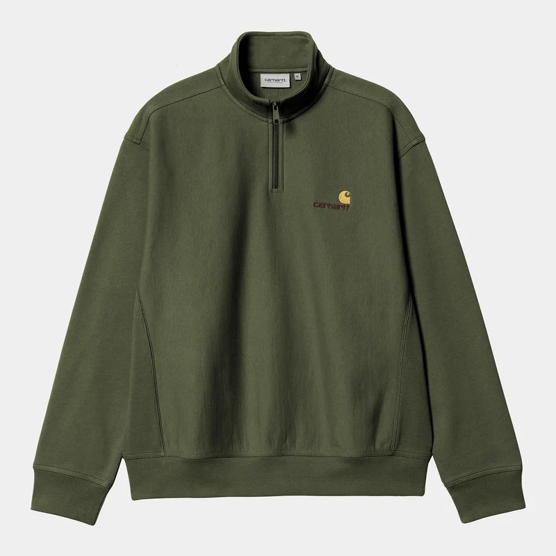 Carhartt WIP Heren halve rits American Script Sweatshirt - Dragon