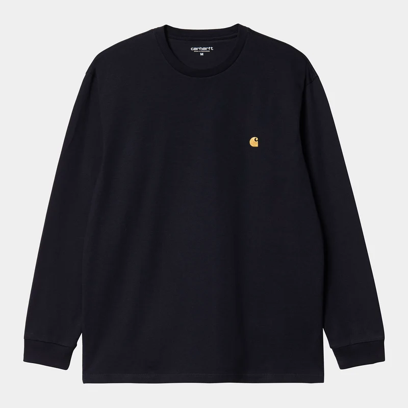 Carhartt WIP Heren Chase T-shirt met lange mouwen - Donker Marine